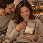 KI-generiertes Symbolbild: Frau freut sich über eine Damenuhr als Weihnachtsgeschenk